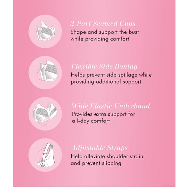 Womens Exquisite Form Fully&#174; Side Shaping Wireless Lace Bra
