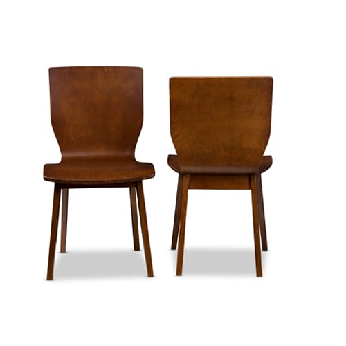 Baxton Studio Elsa Mid-Century Modern Style 2pc. Dining Chair Set