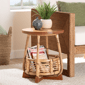 bali & pari Derenik Natural Rattan & Mahogany Wood End Table - image 6