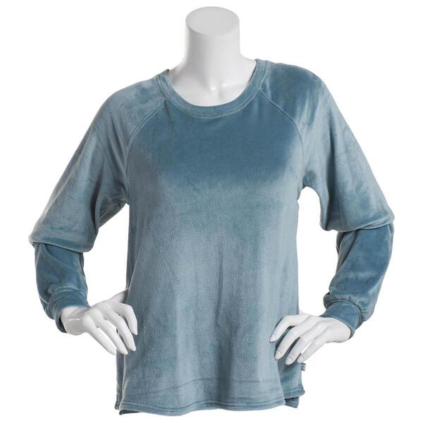 Womens Jessica Simpson Long Sleeve Velour Raglan Pajama Tee - image 