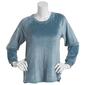 Womens Jessica Simpson Long Sleeve Velour Raglan Pajama Tee - image 1