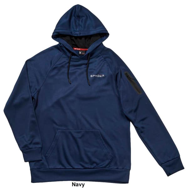 Mens Spyder Fleece Pullover Hood w/ Front Pouch