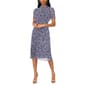 Petite MSK Elbow Sleeve Print Chiffon Midi Dress - image 1