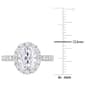 Sterling Silver 2 7/8ctw. White Moissanite Halo Ring - image 4