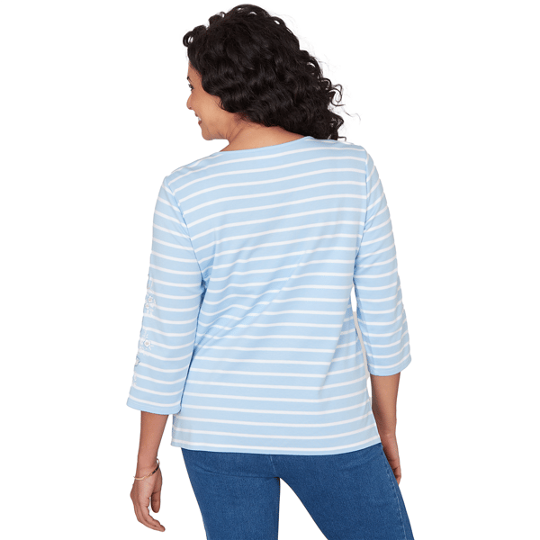 Womens Alfred Dunner Classics 3/4 Sleeve Butterflies Blouse