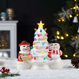 Mr. Christmas 9.25in. Nostalgic Mr. & Mrs. Snowman Tree