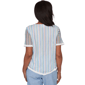 Womens Alfred Dunner Caribbean Blues Textured Stripe Blouse - image 2