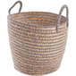 Heritage Large Black Stripe Rope Hyacinth Hamper - image 1