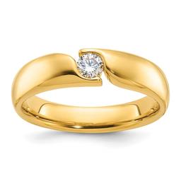 Mens Gentlemens Classics(tm) 14kt. Gold 1/4ctw. Bypass Diamond Ring