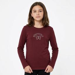 Girls (7-16) Aeropostale Long Sleeve Rhinestone Butterfly Tee