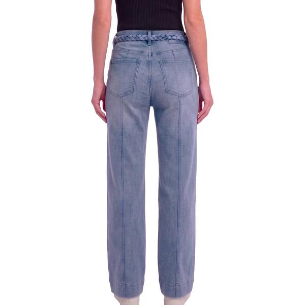 Womens Angels of Difference Braid Belt Straight Leg Jeans
