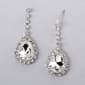 Rosa Rhinestones Crystal Teardrop Drop Earrings - image 1