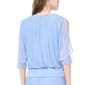Womens MSK Cold Shoulder Glitter Mesh V Neck Blouse - image 2