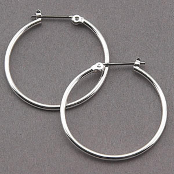 Nine West Silver Hoop Earrings - image 