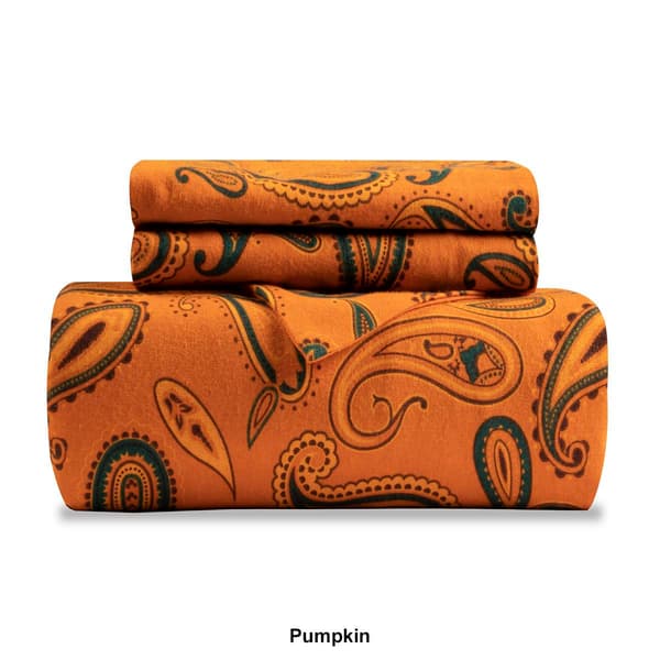 Superior Cotton Flannel Paisley Duvet Cover Set