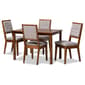 Baxton Studio Suvi Modern Walnut Brown Wood 5pc.Dining Set - image 1