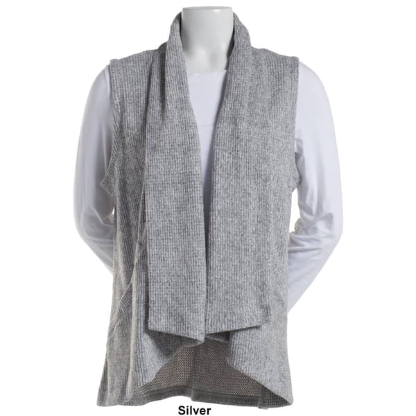 Plus Size North River Heather Yarn Waffle Sweater Vest