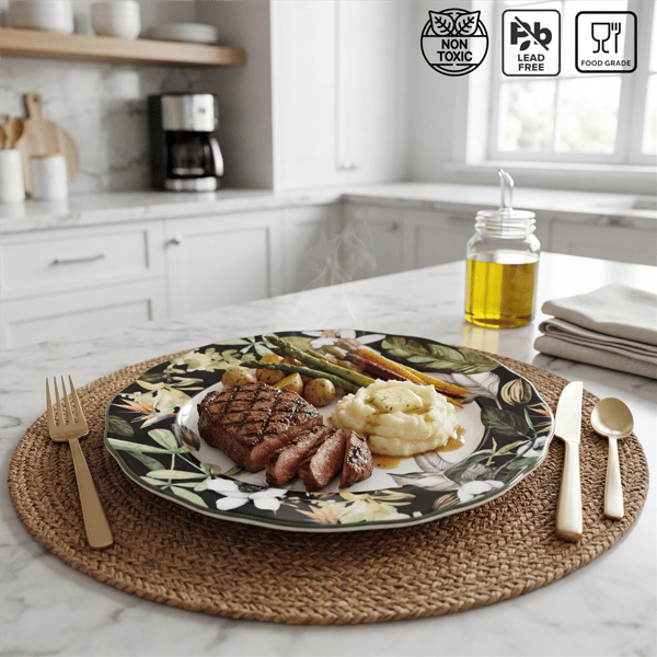 Borneo Black 12pc. Dinnerware Set