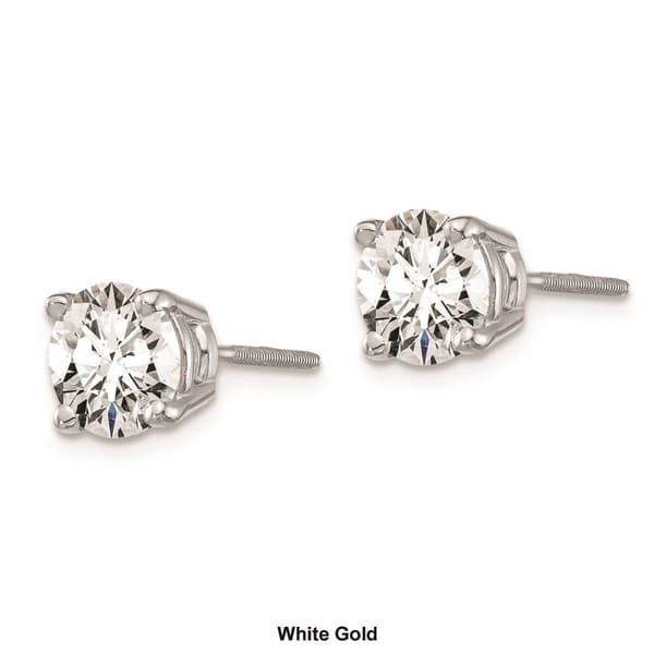 Pure Fire 14kt. Gold 2ctw. 4-Prong Diamond Screw-Back Earrings