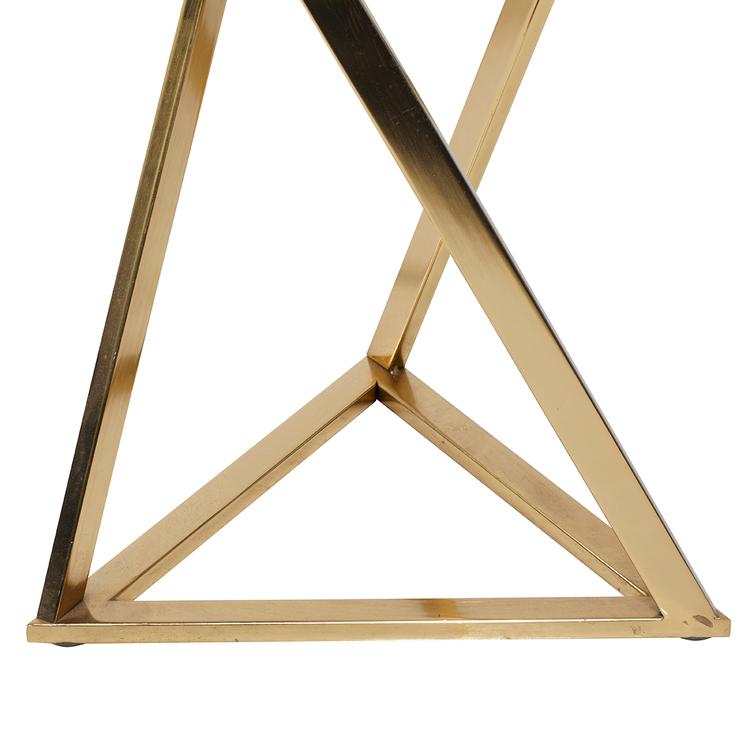 9th & Pike® Triangular Marble Accent Table - Set Of 2