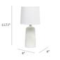 Simple Designs Textured Linear Ceramic Table Lamp w/Fabric Shade - image 8