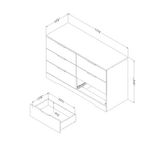 South Shore Holland 6 Drawer Chest