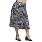 Plus Size 24/7 Comfort Apparel Black Geometric Pocket Midi Skirt - image 3