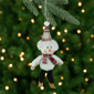 Northlight Skiing Snowman with Plaid Santa Hat Christmas Ornament - image 1