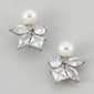 Rosa Rhinestones CZ Mosaic Stud Earrings - image 1