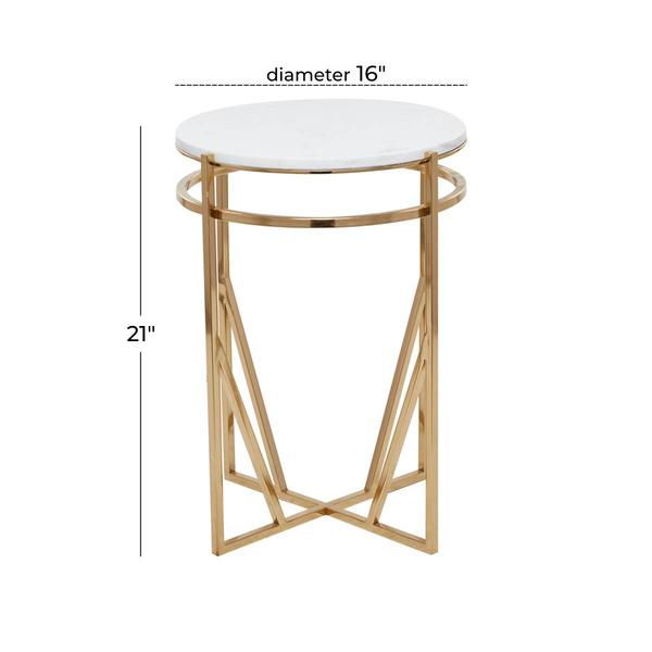 9th & Pike® Gold-Tone Metal Contemporary Accent Table
