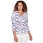 Petites Heart''s of Palm Smooth Sailing Printed Jersey Surplice T - image 1