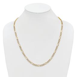 Gold Plated over Sterling Silver Figaro Chain Necklace