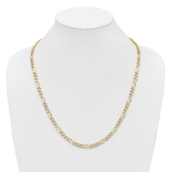 Gold Plated over Sterling Silver Figaro Chain Necklace
