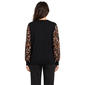Womens Zac & Rachel Long Abstract Chiffon Sleeve Sweater - image 2