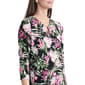Womens Jones New York 3/4 Sleeve Keyhole Neck Floral Blouse - image 4