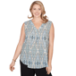 Plus Size Emaline Seabreeze Essence Sleeveless Overlapped V-Neck - image 1