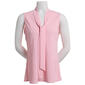 Womens Kasper Sleeveless Solid Tie Neck Blouse - image 5