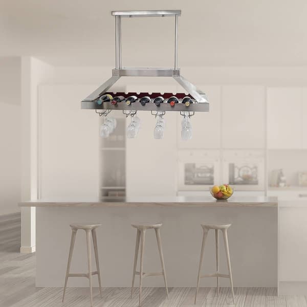 Elegant Designs 2 Light LED Overhead Wine Rack
