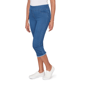 Womens Alfred Dunner Classics_S6 Super Stretch Denim Fringe Capr - image 3
