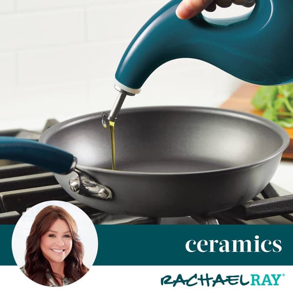 Rachael Ray 2pc. Ceramic EVOO Oil/Vinegar Dispensing Set - Teal