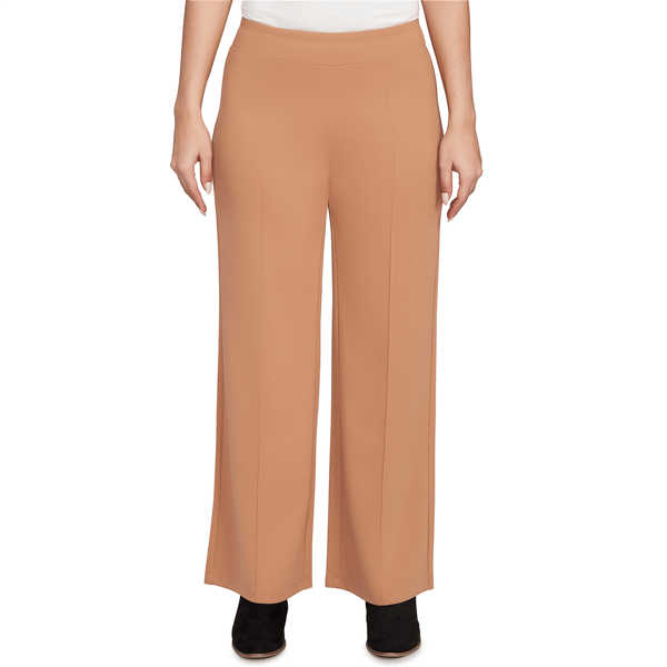 Petites Emaline Rockford Solid Knit Crepe Pull On Pant - image 
