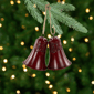 Northlight 2pc. Embossed Burgundy Christmas Bell Ornaments - image 1