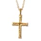 Gemstone Classics™ Stone Emerald & Created Sapphire Cross Pendant - image 2