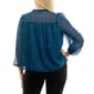 Petite Zac & Rachel 3/4 Sleeve Printed Lurex Chiffon Blouse - image 2