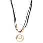 Ashley Cooper(tm) Cord Necklace w/ Layered Gold Open Circle Pendant - image 1