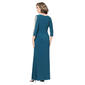 Petite SLNY 3/4 Beaded Sleeve Surplice Neck Evening Gown - image 2
