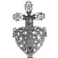 Symbols of Faith Pewter Heart Cross Perfume Bottle - image 2