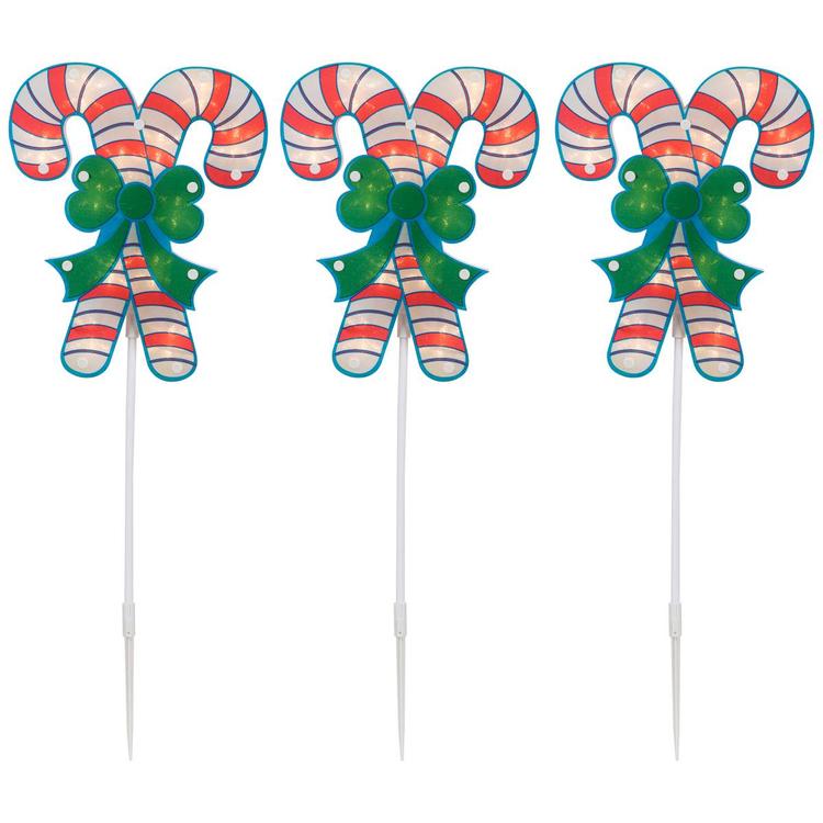 Northlight Seasonal Christmas Candy Pathway Markers - Set of 3