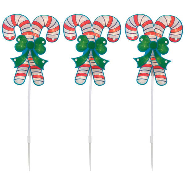 Northlight Seasonal Christmas Candy Pathway Markers - Set of 3 - image 