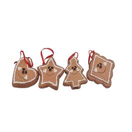 Northlight Seasonal Gingerbread Heart Ornaments - Set of 4